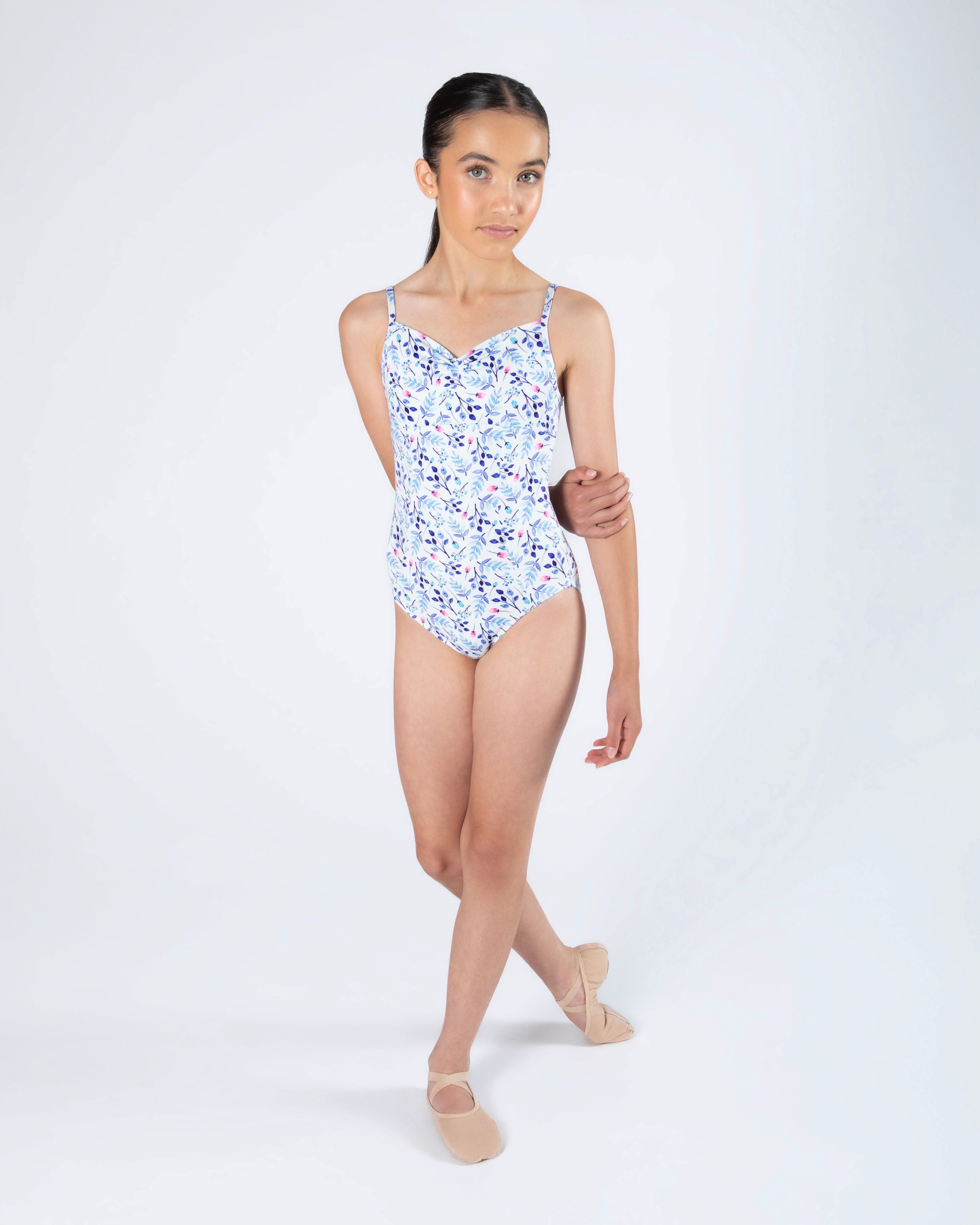 Harmony Pleat Front Camisole Leotard - Child LE