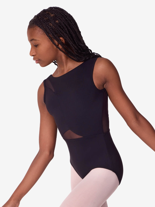 Asymmetrical Boat Neck Leotard - Child