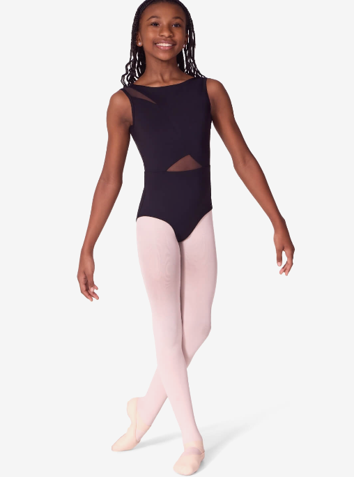 Asymmetrical Boat Neck Leotard - Child