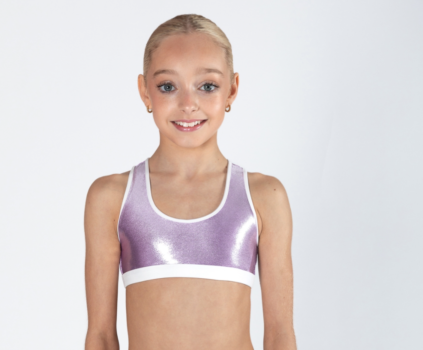 Metallic Ava Crop Top - Child