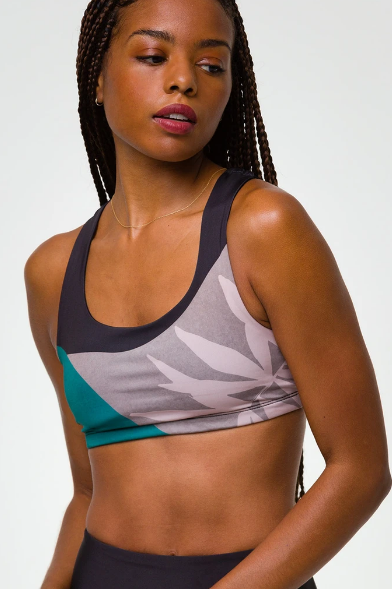 Graphic Mudra Bra - Midnight Palm