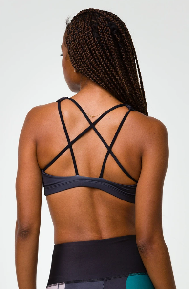 Graphic Mudra Bra - Midnight Palm