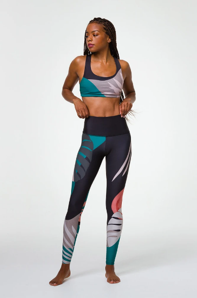 Graphic Mudra Bra - Midnight Palm