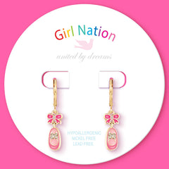 Crystal Ballet Shoes | Leverback Dangle Earrings