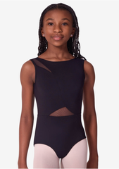 Asymmetrical Boat Neck Leotard - Child