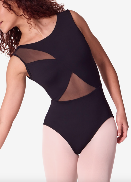 Asymmetrical Boat Neck Leotard - Adult
