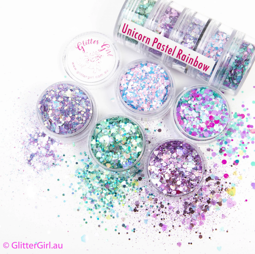 Glitter Girl Unicorn Pastel Rainbow  Collection